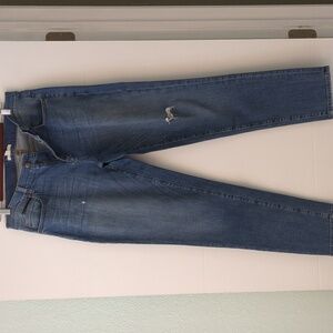 Eileen Fisher Organic Cotton Distressed Mid Rise Straight Leg Casual jeans Sz 4